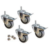 TPR 3 in. Dia Swivel Dual Lock Caster Kit (4-Pack)