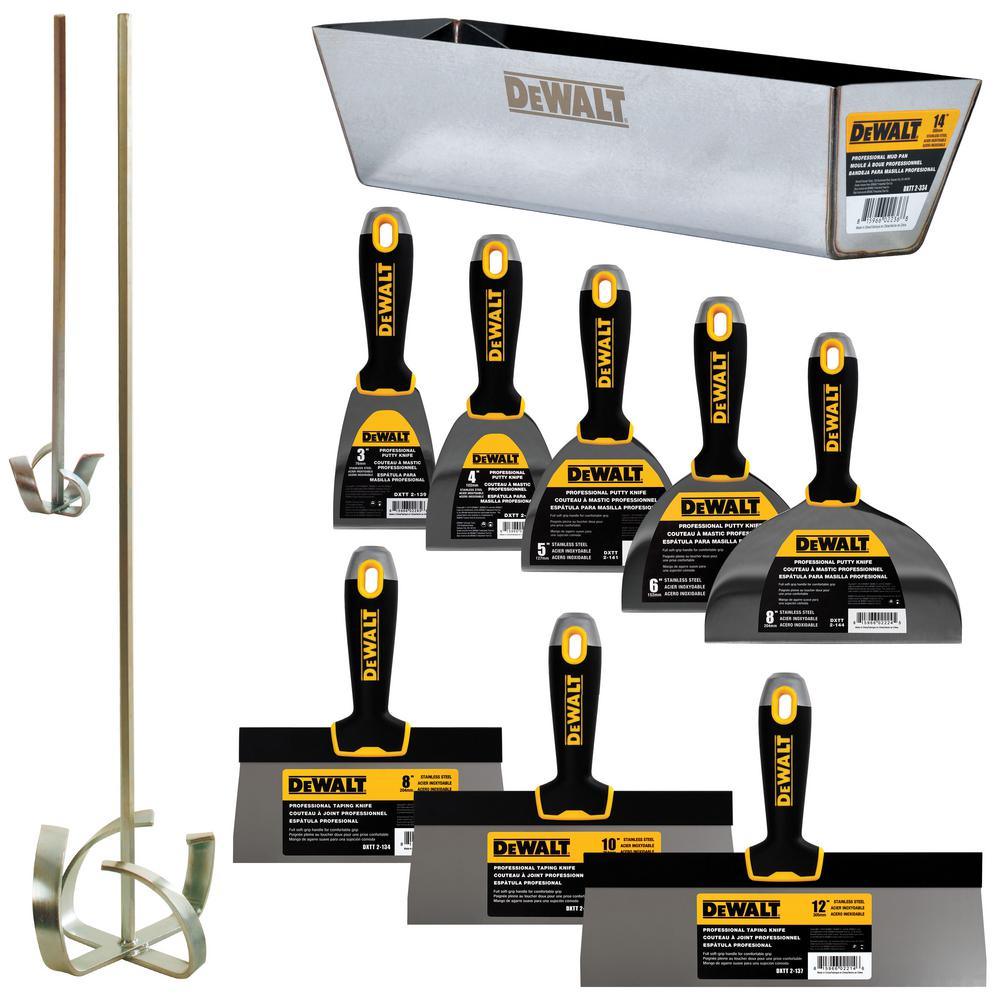 Deluxe Stainless Drywall Hand Tool Set with Soft Grip Handles - Super Arbor