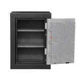Elite Executive Fire Safe with Electronic Lock in Matte Black/Silver - Super Arbor