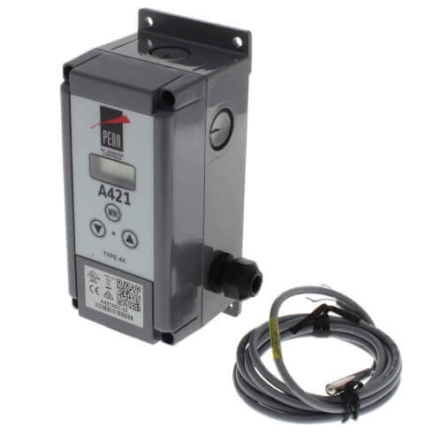 Johnson Controls A421AEC-02C temperature controller - detail view (Product Type: Temperature Control; Voltage: 120/240V)