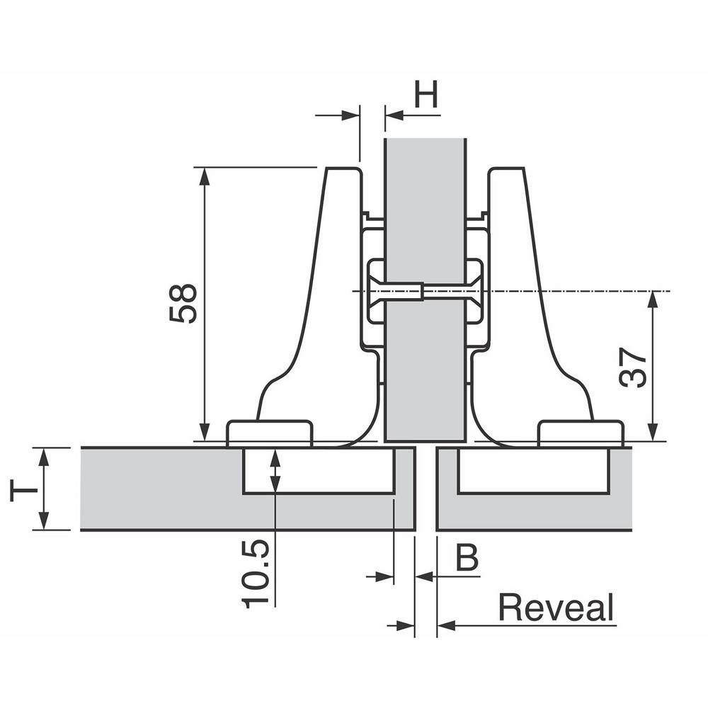 Frameless Cabinet Hinge (2-Pack) - Super Arbor