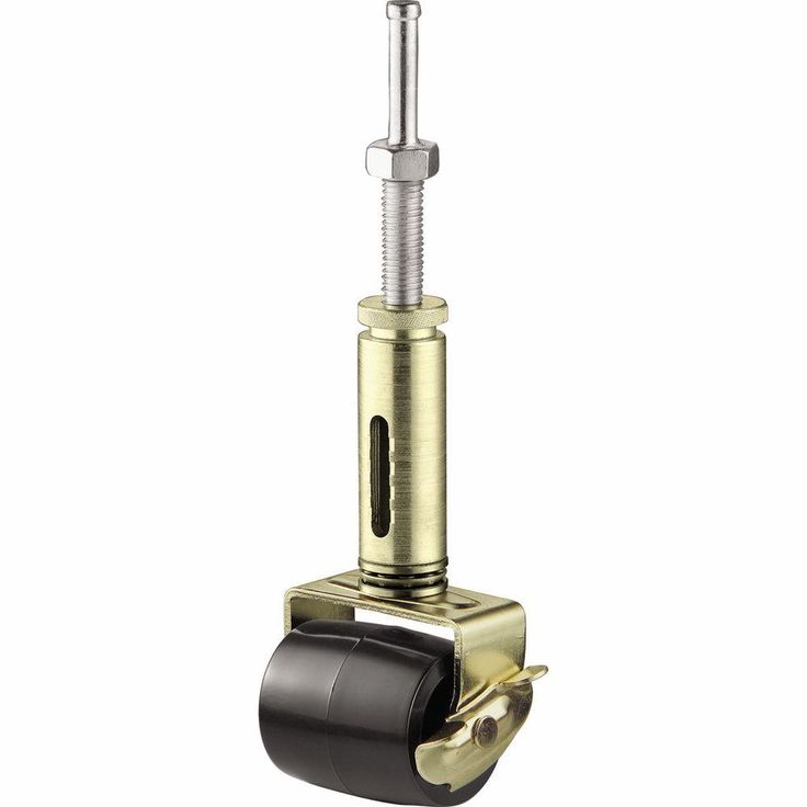 2-1/8 in. Adjustable Rubber Bed Frame Casters with Soft Tread (2-Pack)