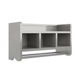 25 in. W Bath Storage Shelf with Towel Rod in Espresso - Super Arbor