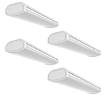Low Profile 4 ft. 3600 Lumens Integrated LED White Wraparound Ceiling Light Direct Wire 4000K Bright White