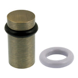 Solid Brass High Clearance "Flat" Top Floor Door Stop in Satin Nickel - Super Arbor