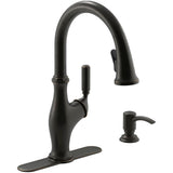 Worth Single-Handle Pull-Down Sprayer Kitchen Faucet in Vibrant Stainless - Super Arbor