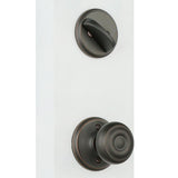 Camelot Aged Bronze Single Cylinder Deadbolt with Georgian Knob Door Handleset - Super Arbor
