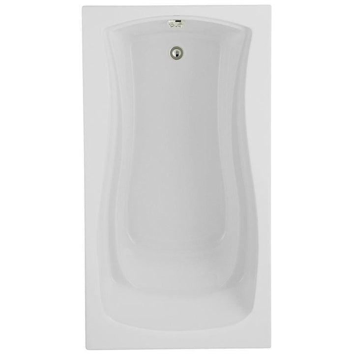 Mariposa 5.5 ft. Acrylic Rectangular Drop-in Non-Whirlpool Bathtub in White - Super Arbor