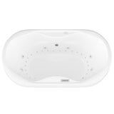 Ruby Diamond Series 5.9 ft. Center Drain Rectangular Drop-in Whirlpool and Air Bath Tub in White - Super Arbor