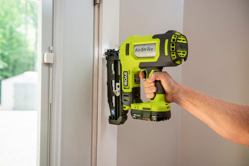 RYOBI 18V ONE+ AirStrike 16-Gauge Straight Finish Nailer Kit (2-1/2 in.) with 1.5Ah Battery and Charger, P326KN
