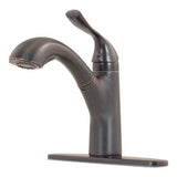 Topia Oil Rubbed Bronze 1-Handle Deck-Mount Pull-Out Handle Kitchen Faucet