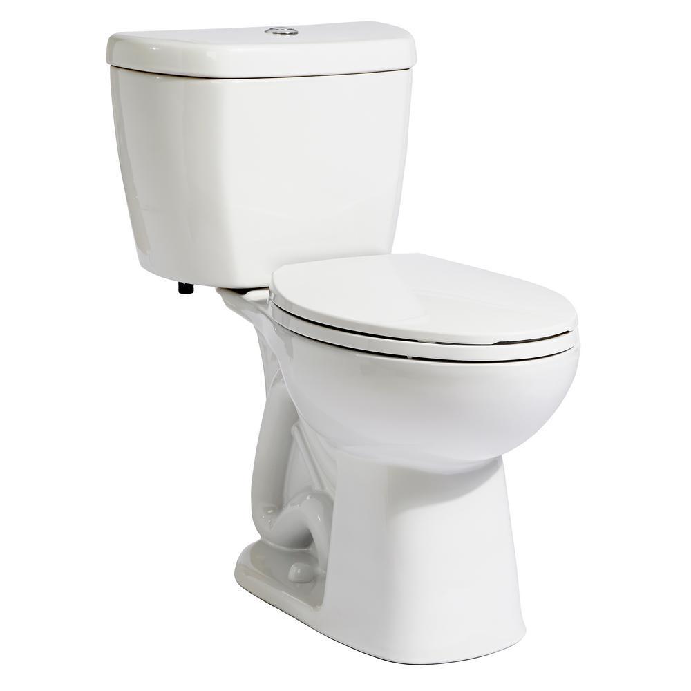 2-Piece Stealth 0.8 GPF Ultra-High-Efficiency Single Flush Elongated Toilet in White, Seat Included (3-Pack) - Super Arbor