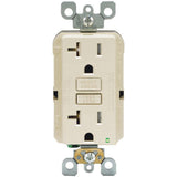 20 Amp 125-Volt Duplex SmarTest Self-Test SmartlockPro Tamper Resistant GFCI Outlet, White - Super Arbor