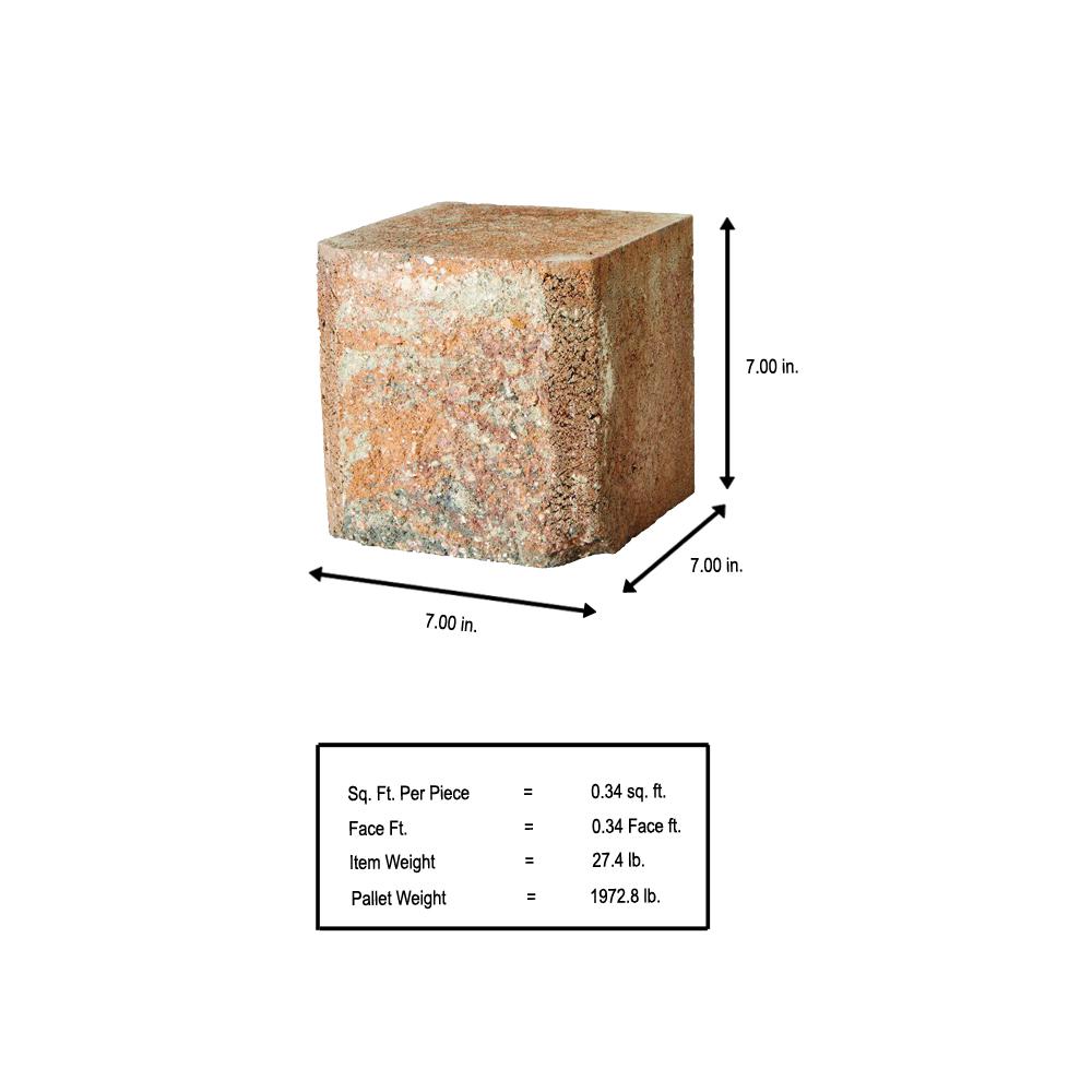 Pavestone SplitRock DoubleMedium 7 in. x 7 in. x 7 in. Winter Blend Concrete Garden Wall Block (72 Pcs. / 24.5 Face ft. / Pallet) - Super Arbor