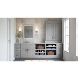 Shaker Assembled 28.5x34.5x16.5 in. Lazy Susan Corner Base Kitchen Cabinet in Dove Gray