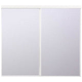 RELIABILT BY0120 48-in x 80-in White Mirrored Glass Prefinished Steel Sliding Door Hardware Included