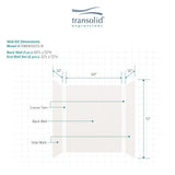 Expressions 32 in. x 60 in. x 72 in. 3-Piece Easy Up Adhesive Alcove Shower Wall Surround in White - Super Arbor