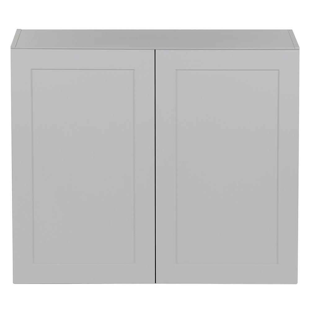 Cambridge Shaker Assembled 30x42x12.5 in. Wall Cabinet with 2 Soft Close Doors in White - Super Arbor
