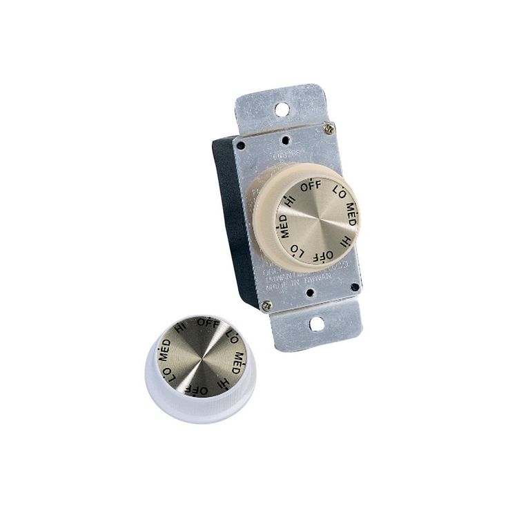 White and Ivory Rotary Wall Fan Switch