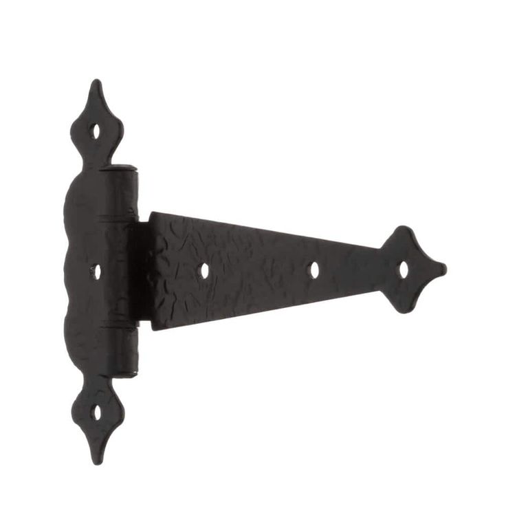 Everbilt 6 in. Black Decorative Hammered Gate Tee Hinge