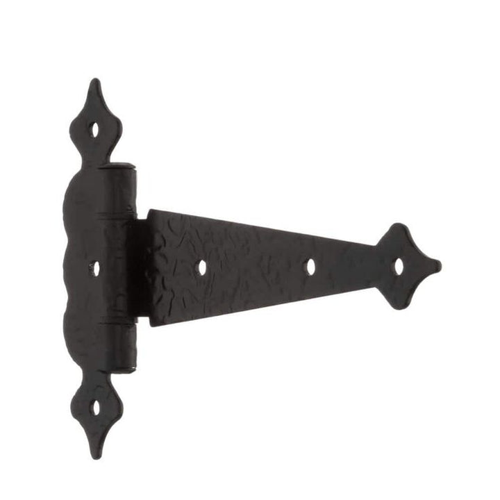 Everbilt 6 in. Black Decorative Hammered Gate Tee Hinge