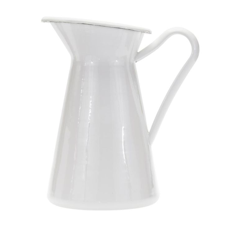 3 qt. White Enamelware Pitcher