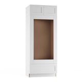 Cambridge Shaker Ready-to-Assemble 33x84x24.5 in. Base Double Oven Cabinet w/ 2 Soft Close Doors & Drawer in White