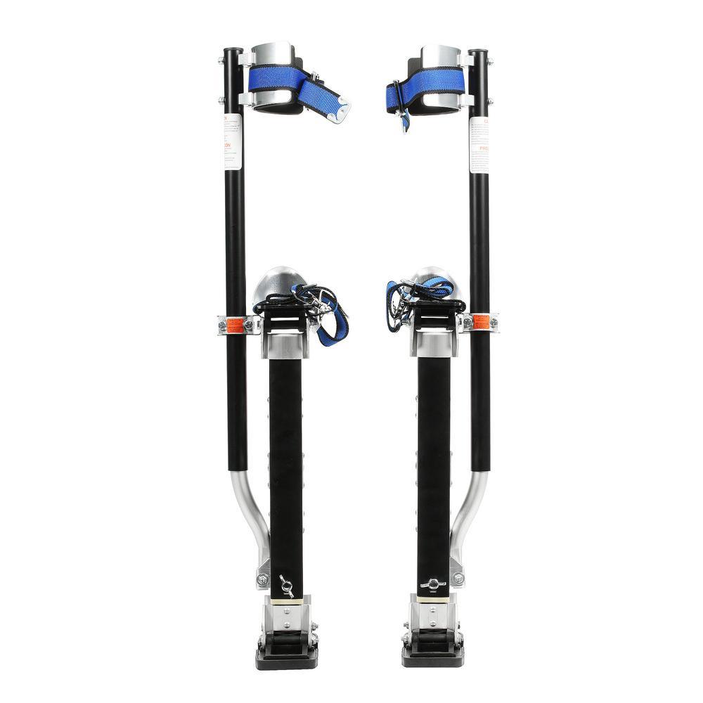 18 in. to 30 in. Black Mag Pros Magnesium Drywall Stilts - Super Arbor