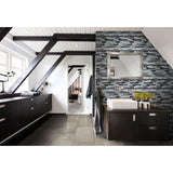 MSI 12 in. x 12 in. x 8mm Cityscape Interlocking Glass and Metal Mesh-Mounted Mosaic Wall Tile (10 sq. ft./case)