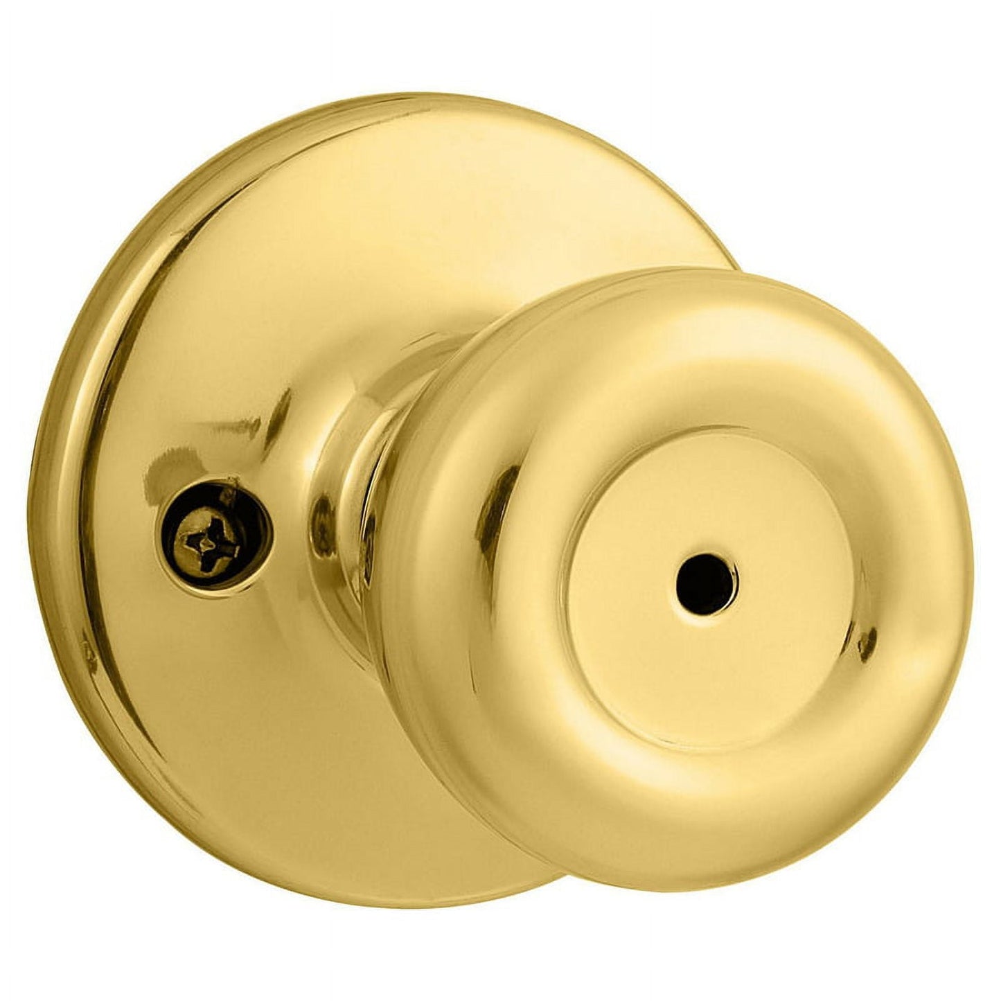 Kwikset Tylo Polished Brass Privacy Lockset, ANSI/BHMA Grade 3, 1-3/4 in