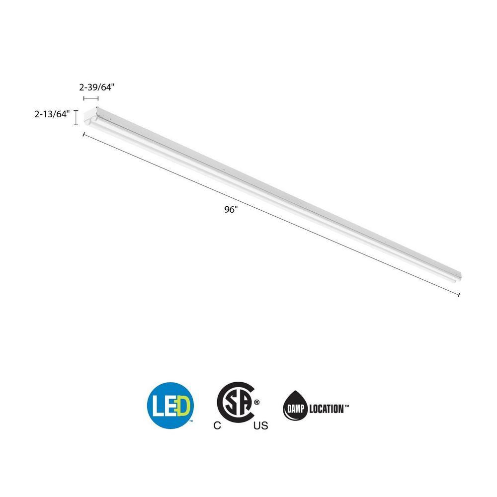 8 ft. 73-Watt White Integrated LED Strip Light - Super Arbor