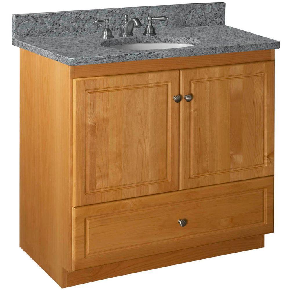 Ultraline 42 in. W x 21 in. D x 34.5 in. H Vanity Cabinet Only in Natural Alder - Super Arbor