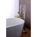 ANZZI Victoria Series Freestanding Bathtub Faucet, 2-Handle with Hand Shower, Valve Included, FS-AZ0031BN (Brushed Nickel)