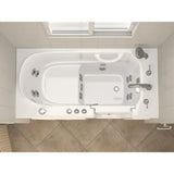 HD Series 53 in. Right Drain Quick Fill Walk-In Whirlpool Bath Tub with Powered Fast Drain in White - Super Arbor