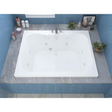 Rhode 5 ft. Rectangular Drop-in Whirlpool Bathtub in White - Super Arbor