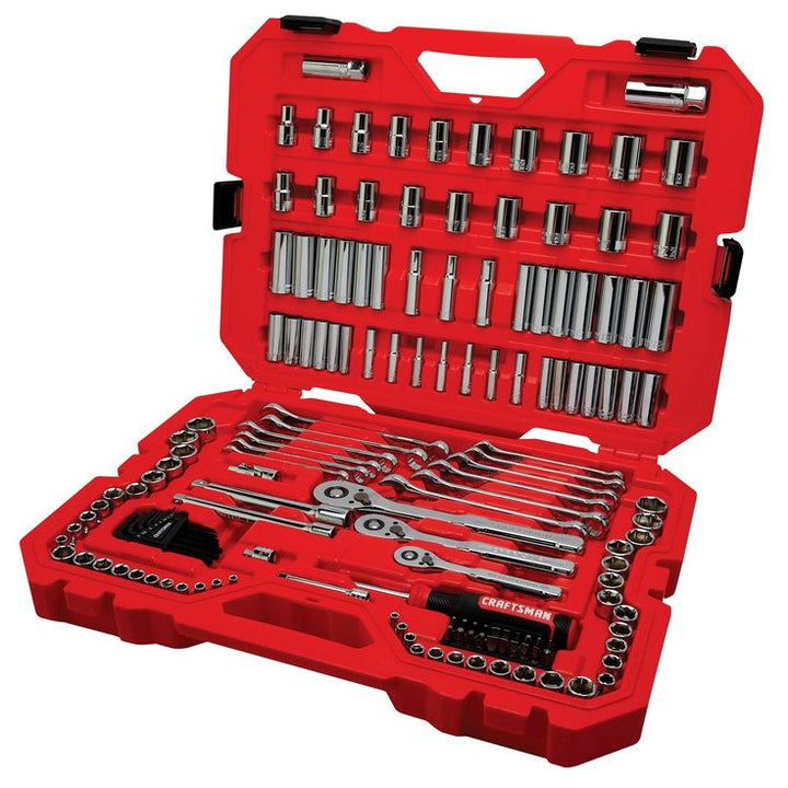 CRAFTSMAN 159-Piece Standard (SAE) and Metric Combination Polished Chrome Mechanics Tool Set