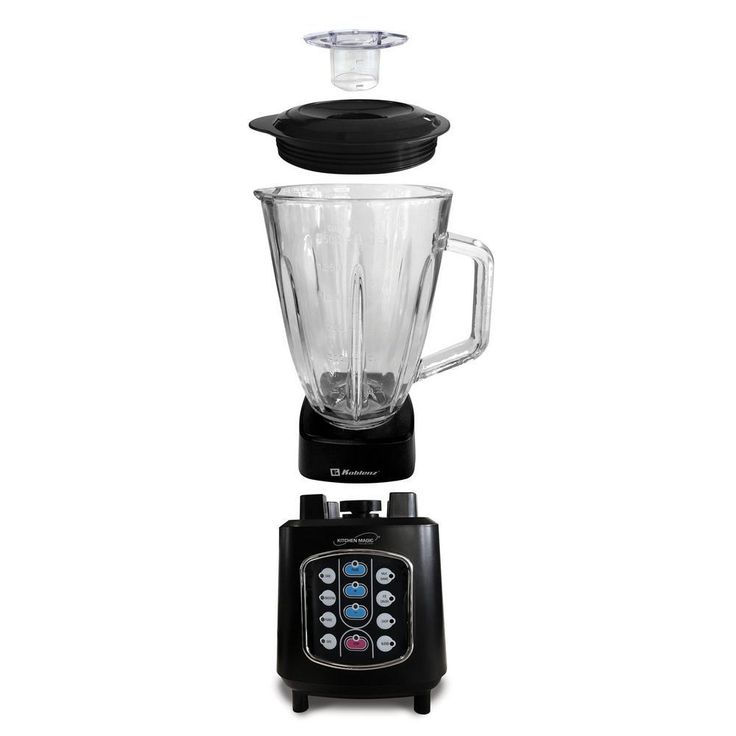 Kitchen Magic Collection 50 oz. 10-Speed Blending Programs Black Glass-Jar Blender