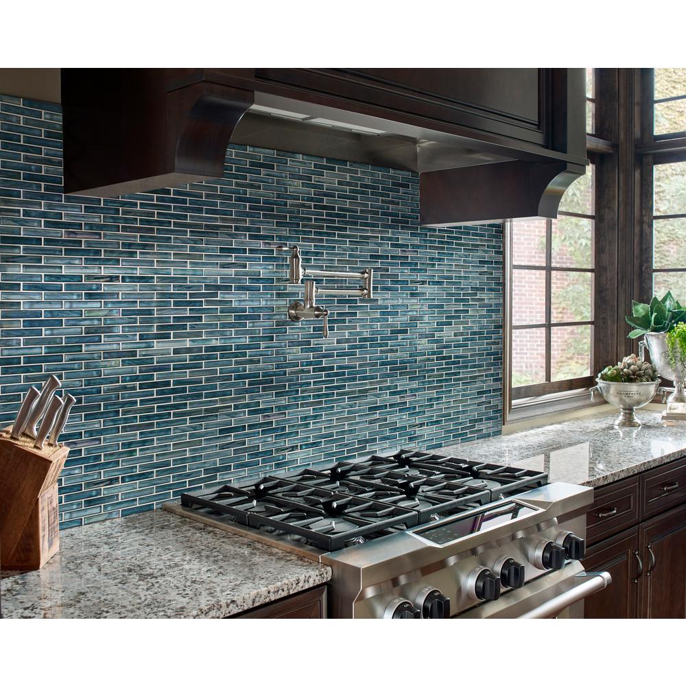 Oasis Blast 12 in. x 12 in. x 6mm Glass Mesh-Mounted Mosaic Tile (15 sq. ft./Case) - Super Arbor