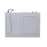 Rampart Nova Heated 4.5 ft. Walk-in Whirlpool and Air Bathtub with 6 in. Tile Easy Up Adhesive Wall Surround in White - Super Arbor