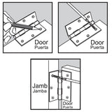 2-1/2 in. Galvanized Non-Removable Pin Narrow Utility Hinge (2-Pack)