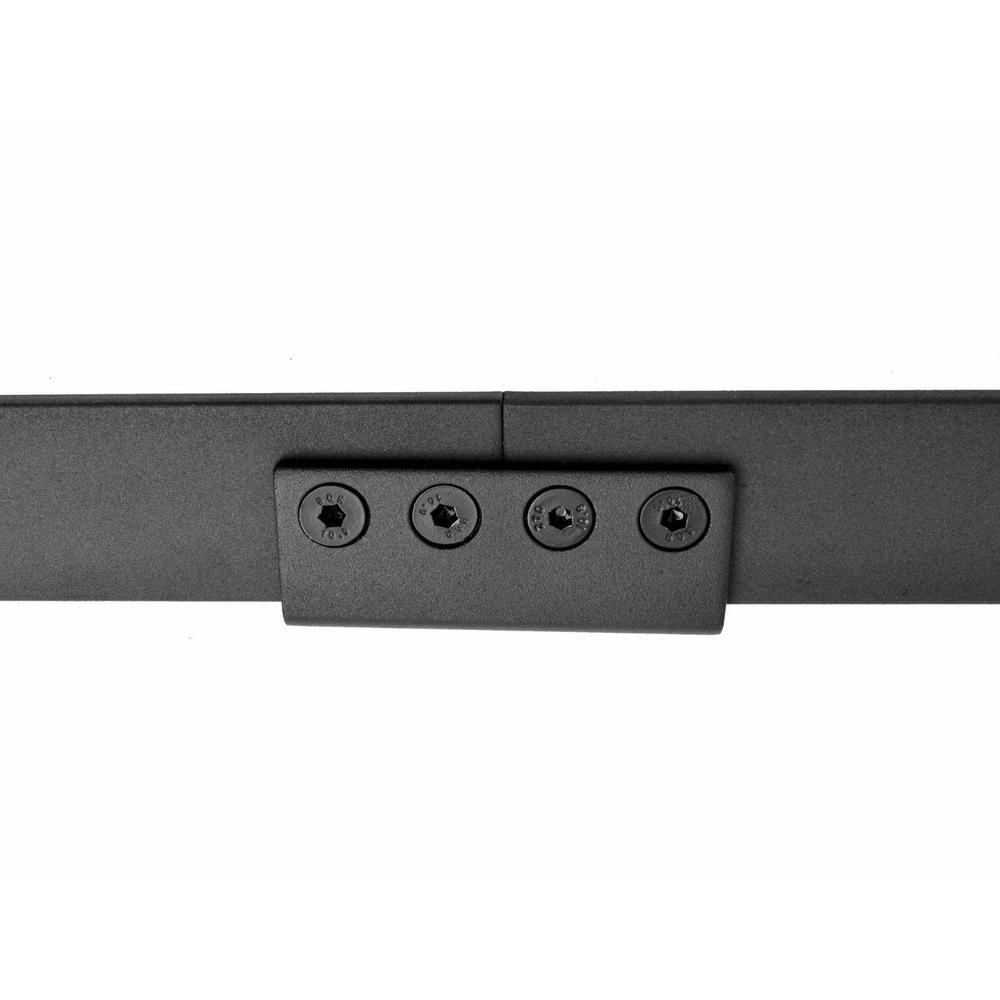 Matte Black Sliding Flat Rail Track Connector Barn Door Hardware - Super Arbor