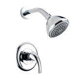 6-7/8 in. 1-Spray Wall Mount Showerhead Shower Set in Brushed Nickel - Super Arbor