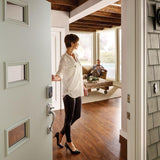 Camelot Satin Nickel Touch Electronic Door Lock Deadbolt and Georgian Knob - Super Arbor