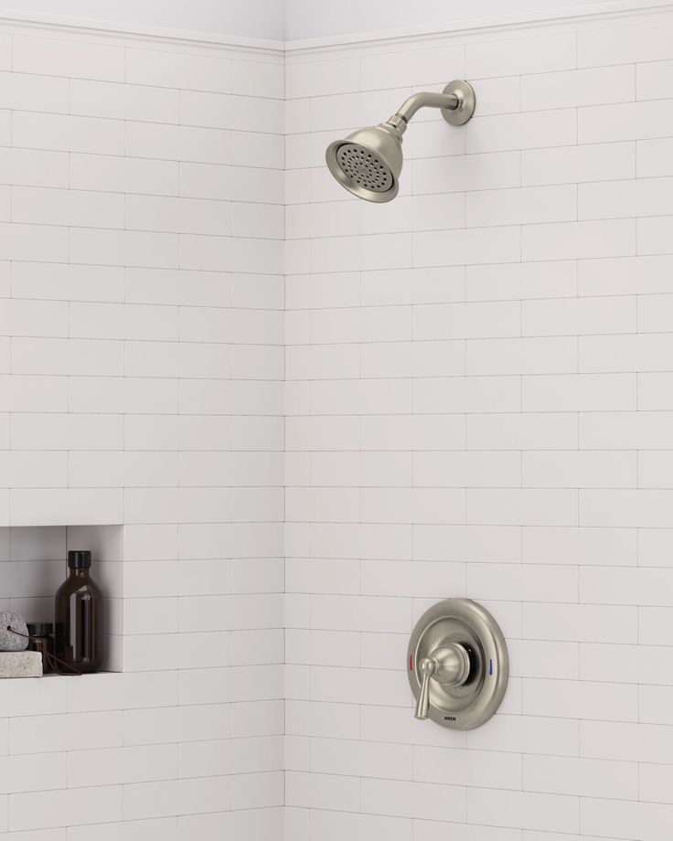 Banbury Single-Handle 1-Spray 1.75 GPM Shower Faucet with Valve in Spot Resist Brushed Nickel (Valve Included)