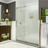 Coraline 56 in. to 60 in. x 76 in. Frameless Sliding Shower Door in Matte Black - Super Arbor