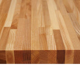 Sparrow Peak Ash 6-ft Unfinished Natural Straight Butcher Block Ash Kitchen Countertop