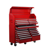 61 in. W 18-Drawer Combination Tool Chest and Rolling Cabinet Set in Gloss Red