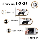 20-Cup Silver Rice Cooker with Food Steamer and Slow Cooker Functions