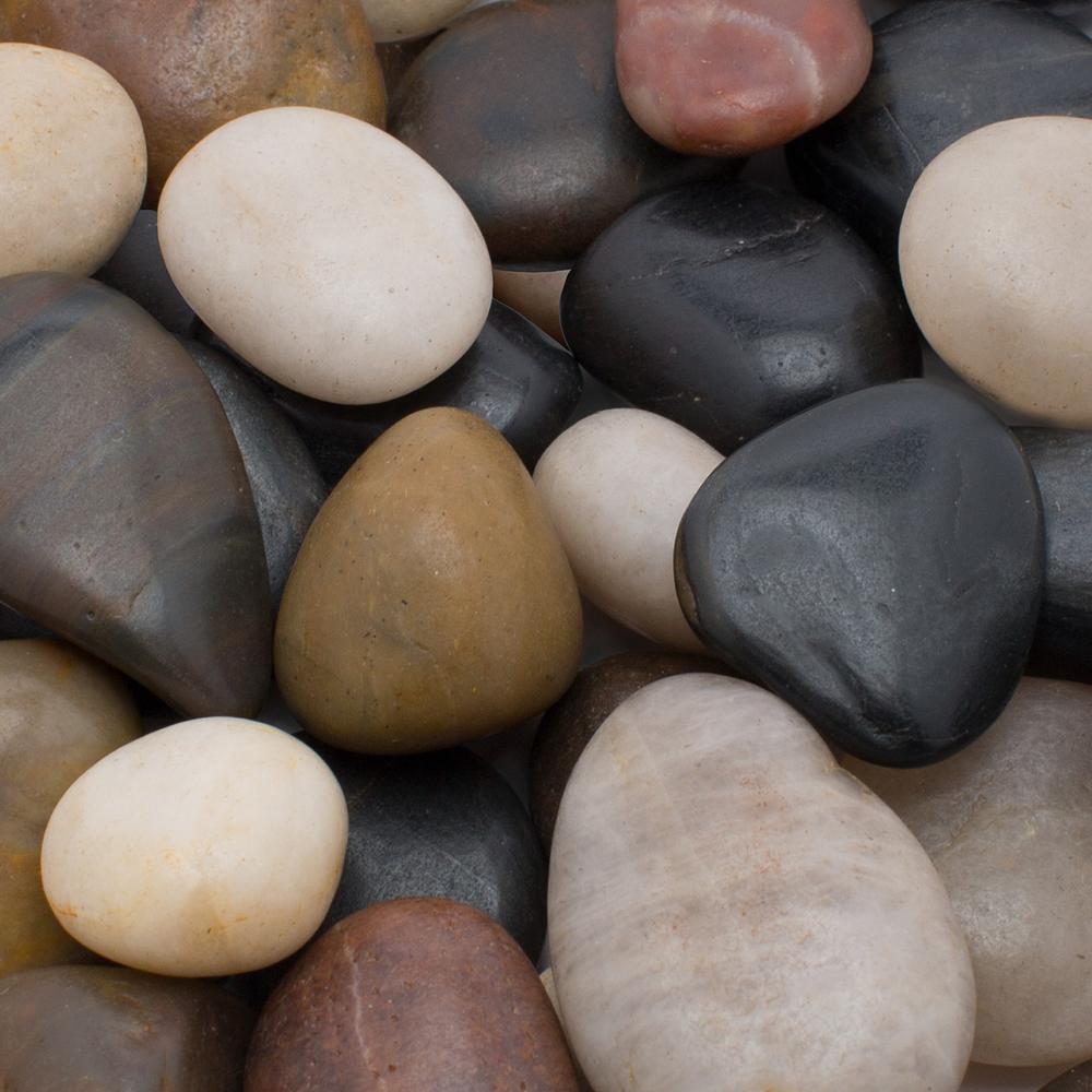 Rain Forest 1 cm 20 lb. Mini Black Grade A Polished Pebbles - Super Arbor