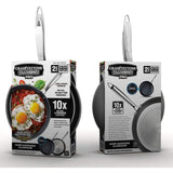 Pro 10 in. and 11.5 in. Aluminum Ultra-Nonstick Hard Anodized Diamond Infused Induction Capable Fry Pan Set (2-Piece)